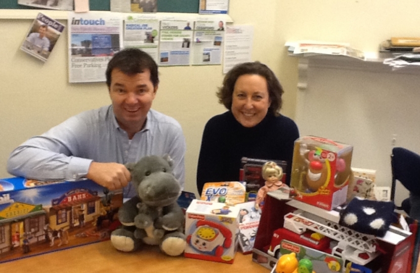 Guy and Anne-Marie with some of last year's donations