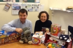 Guy and Anne-Marie with some of last year's donations